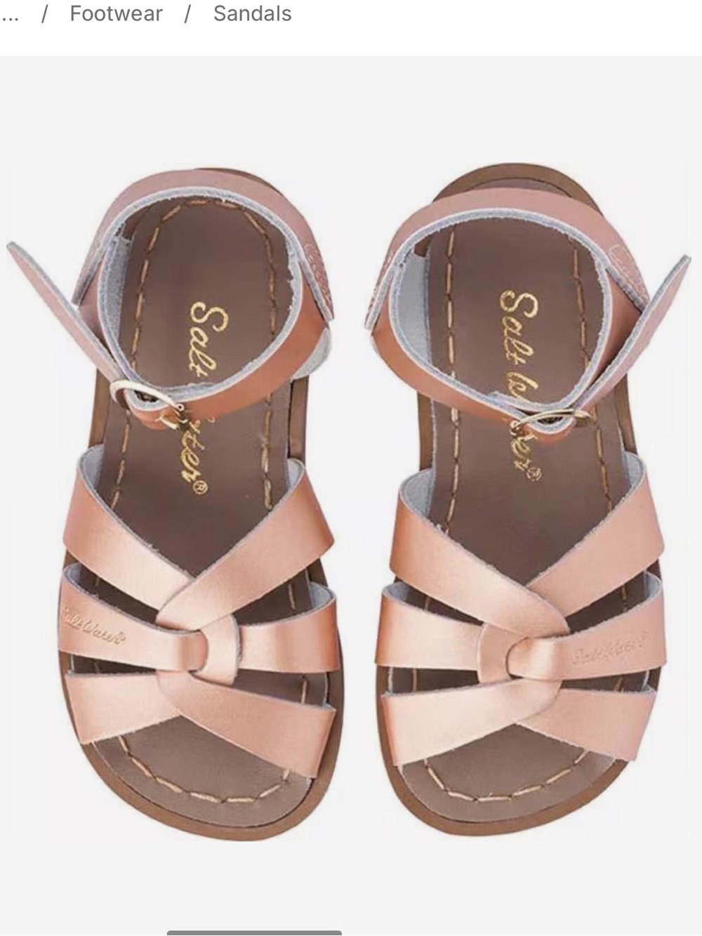 NWOT Salt Water Original Tan Sandals - Toddler Girls (rose gold) never worn